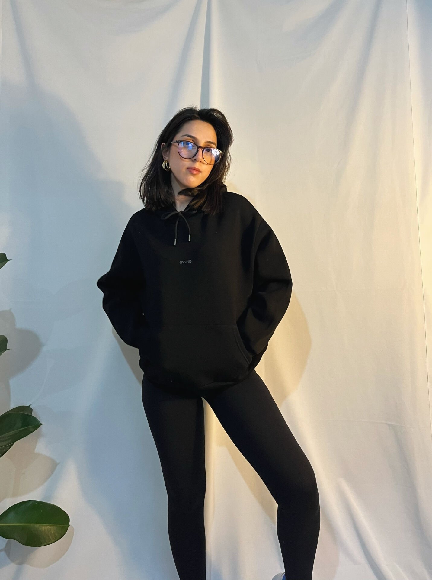 Orijinal Marka Siyah Kapüşonlu Sweatshirt