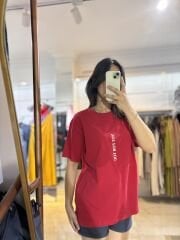 ''NOT FOR YOU'' Baskılı T-Shirt Kırmızı