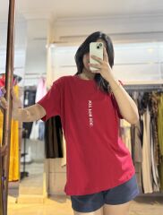 ''NOT FOR YOU'' Baskılı T-Shirt Kırmızı