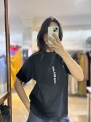 ''NOT FOR YOU'' Baskılı T-Shirt Siyah