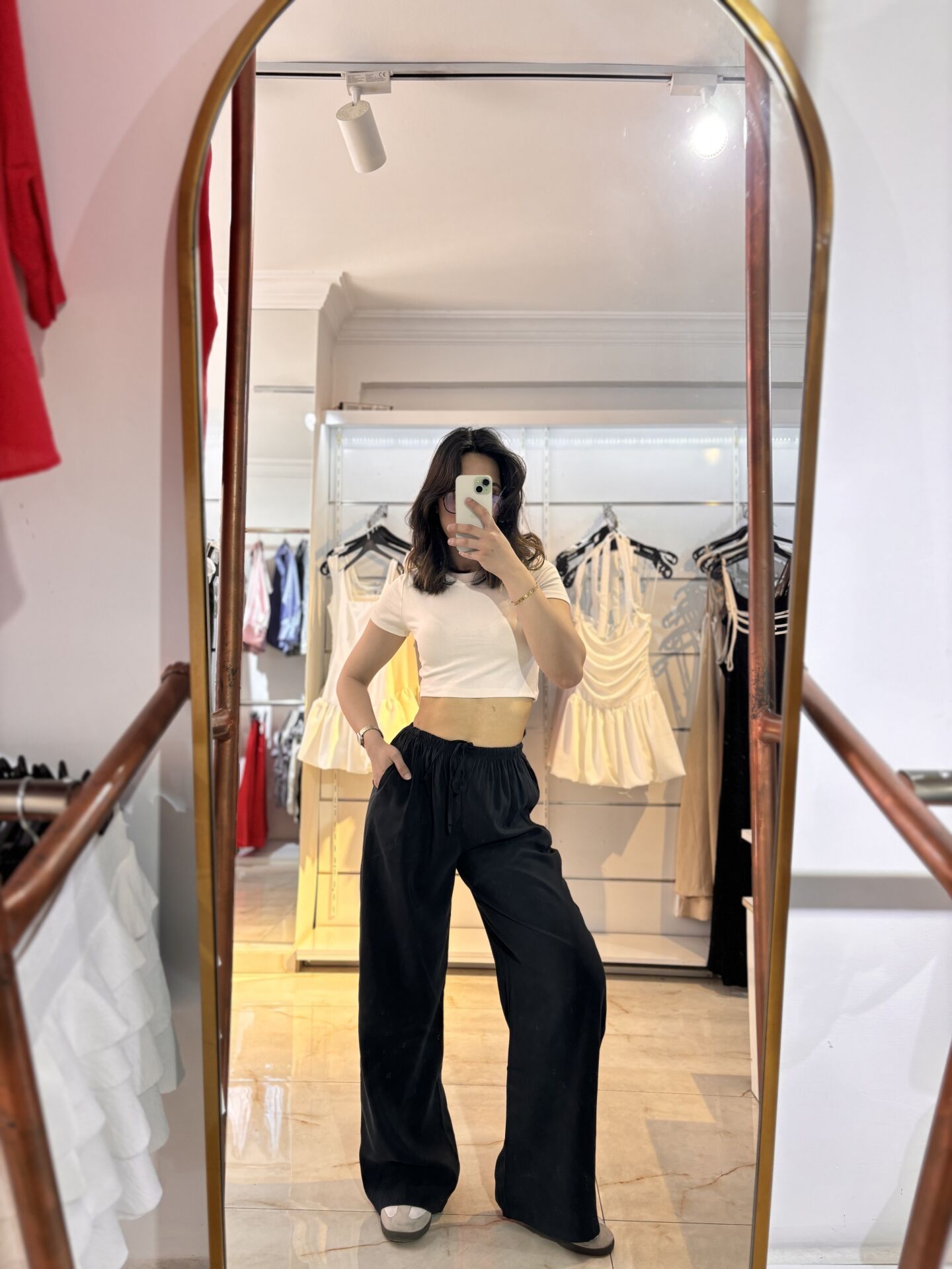 Massi Modal Kumaş Bağcıklı Pantolon Siyah
